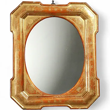 Gilded wood cabaret mirror, 19th century