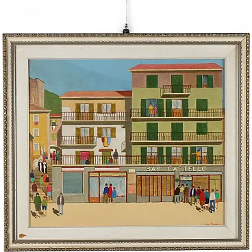 Painting by Giorgio Bianchi, oil on panel, 1970s