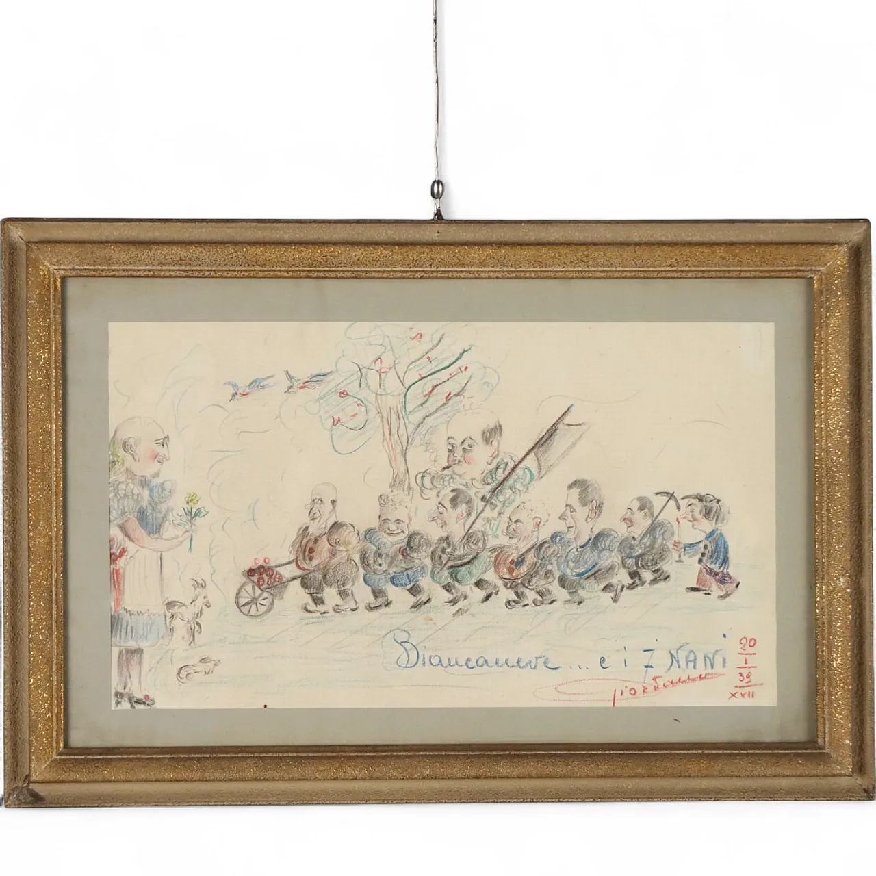 Drawing by Edoardo Giordano, pencil on paper, early 20th century 11