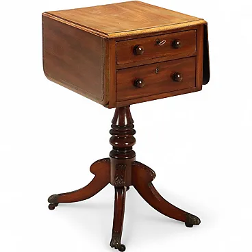 Mahogany center table with slats, 19th century