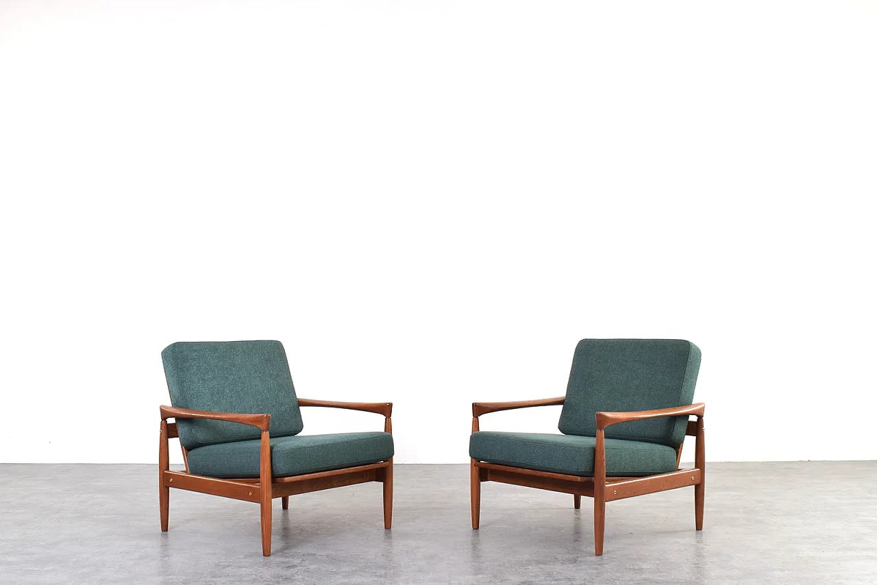 Poltrone Kolding Mid-Century di Erik Wørts per IKEA, anni '60, set 1