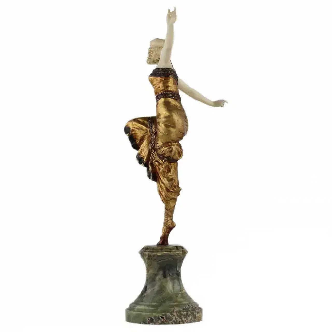 Ballerina russa di Paul Philippe, scultura crisoelefantina, anni '20 3