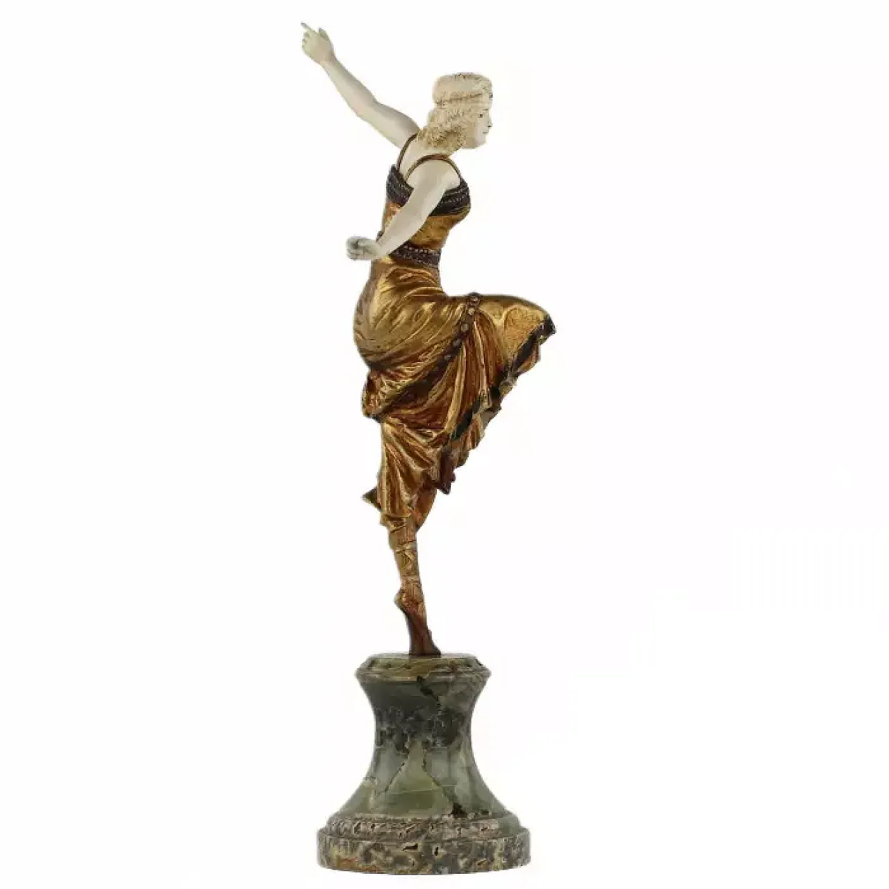 Ballerina russa di Paul Philippe, scultura crisoelefantina, anni '20 5