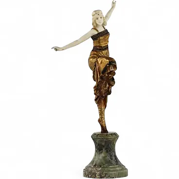 Ballerina russa di Paul Philippe, scultura crisoelefantina, anni '20
