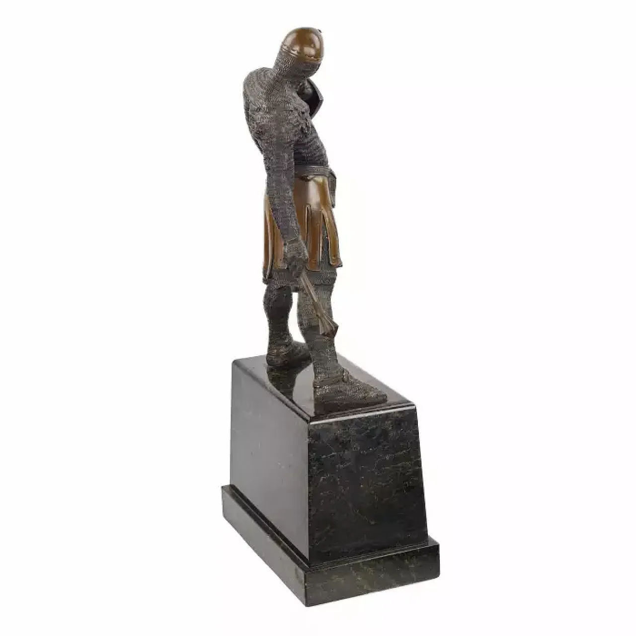 Cavaliere maltese, scultura in bronzo, '900 3