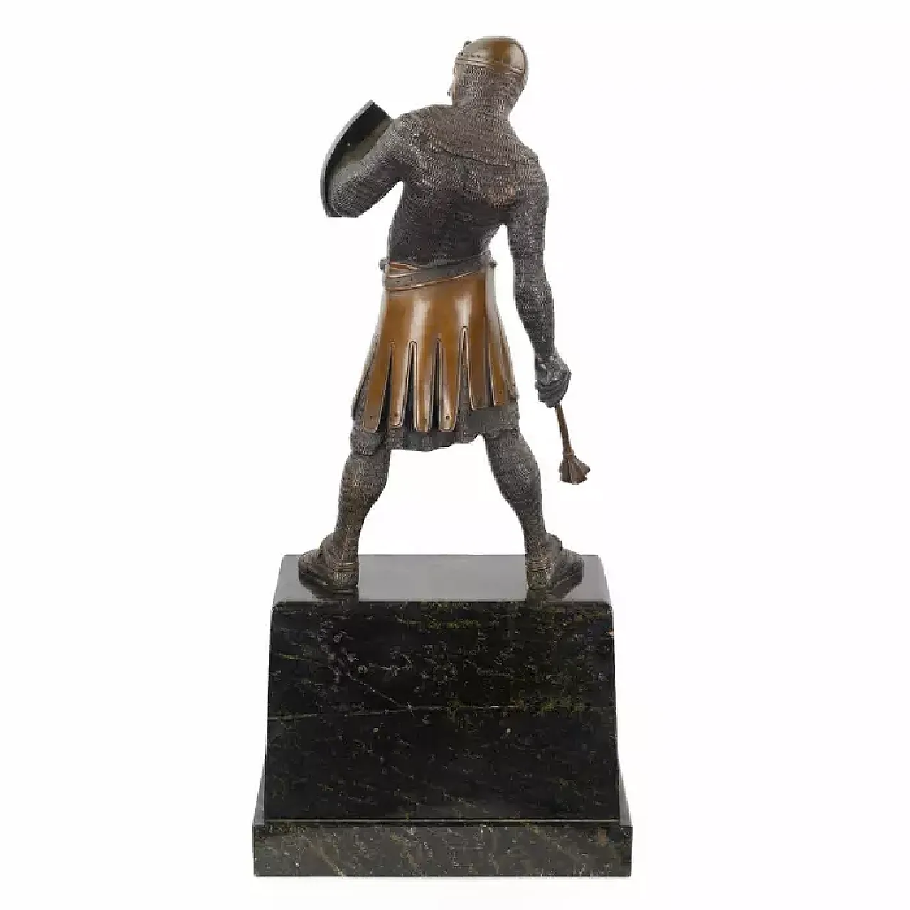 Cavaliere maltese, scultura in bronzo, '900 4