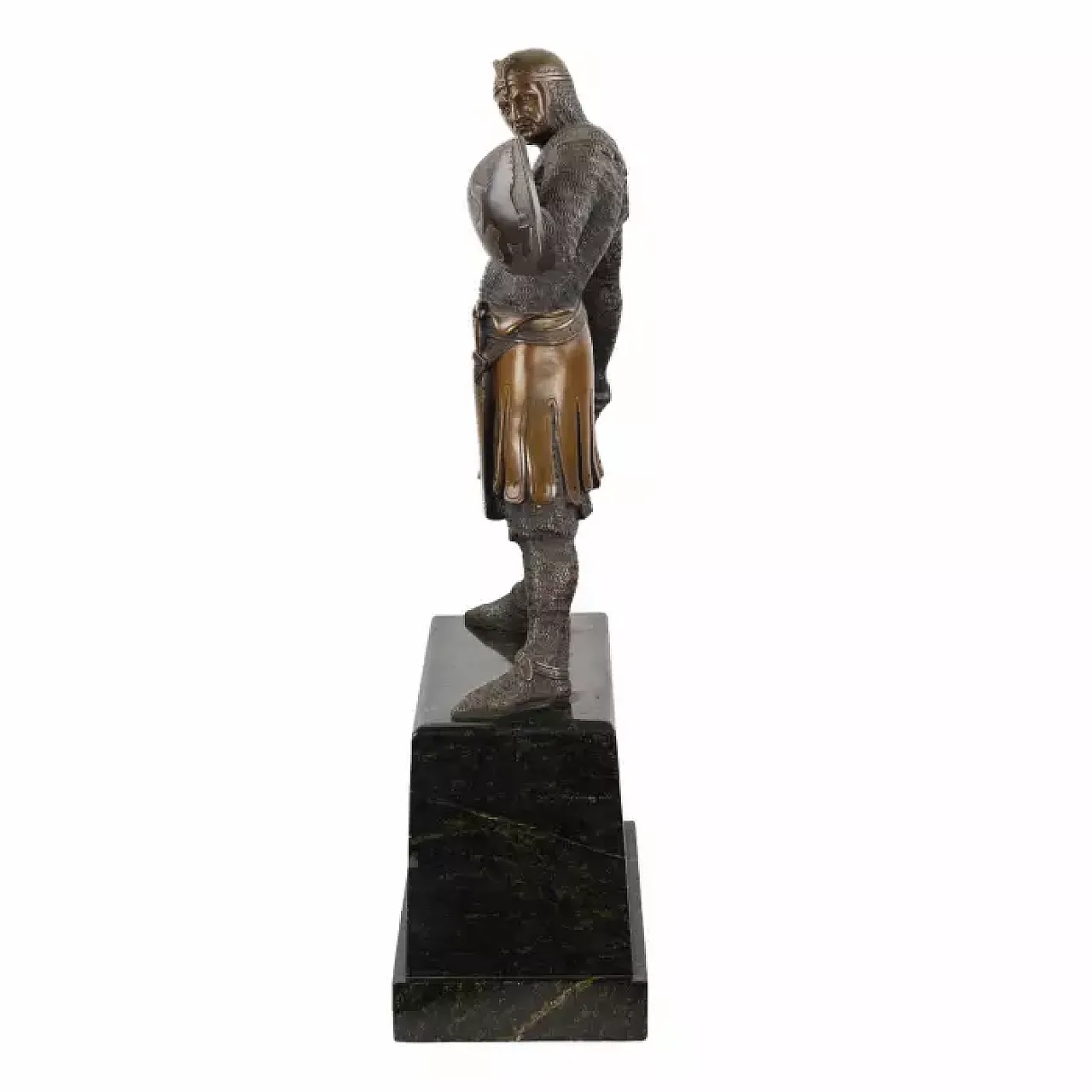 Cavaliere maltese, scultura in bronzo, '900 5