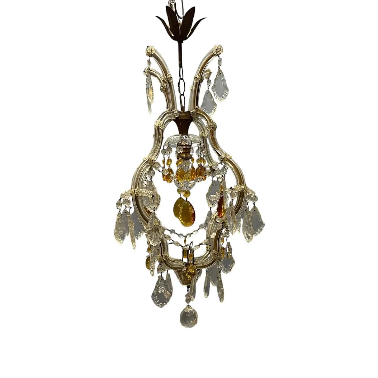 Maria Theresa crystal pendant lamp, 1950s 1