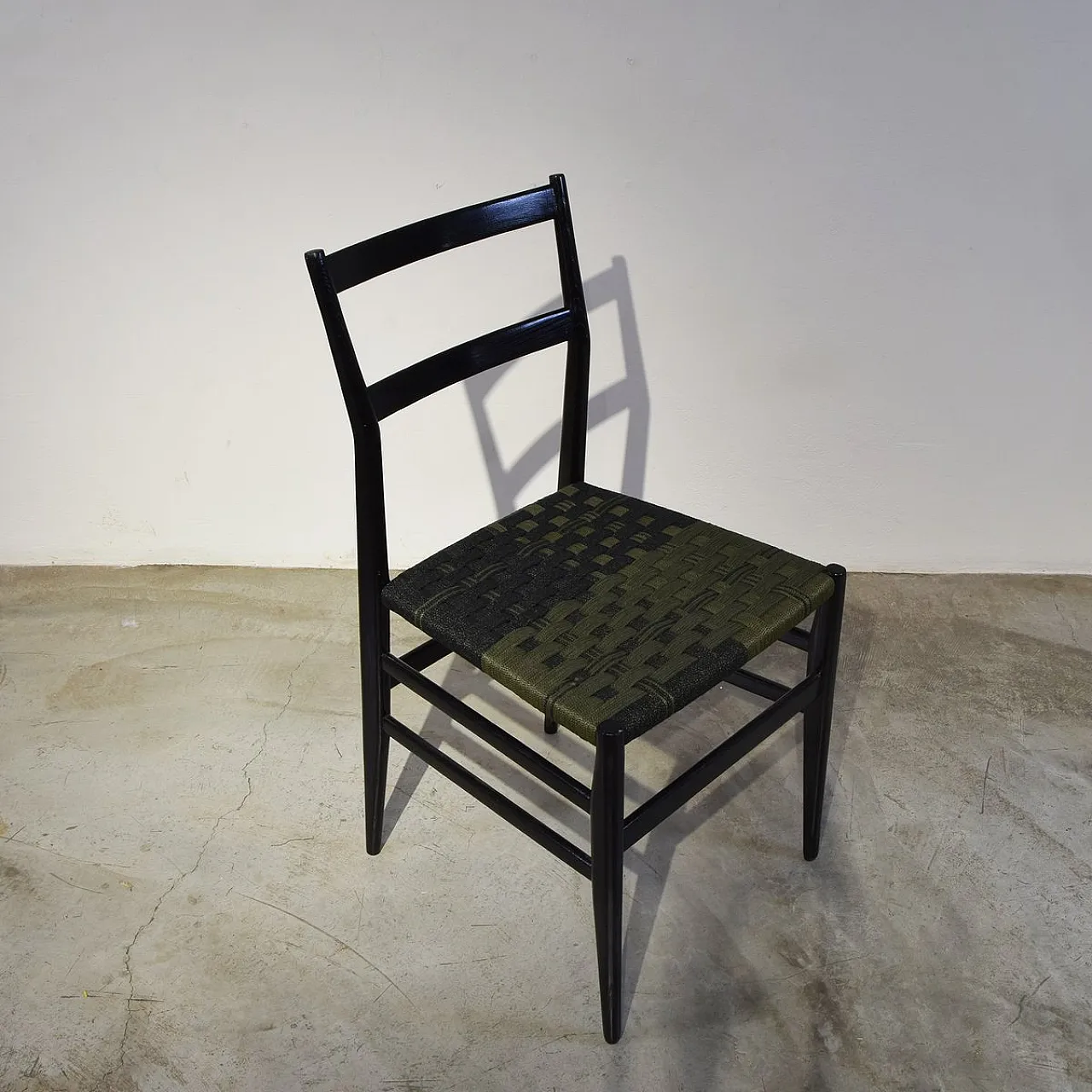 Leggera chair in black lacquered Ash by Gio Ponti for Cassina, 1950s 6