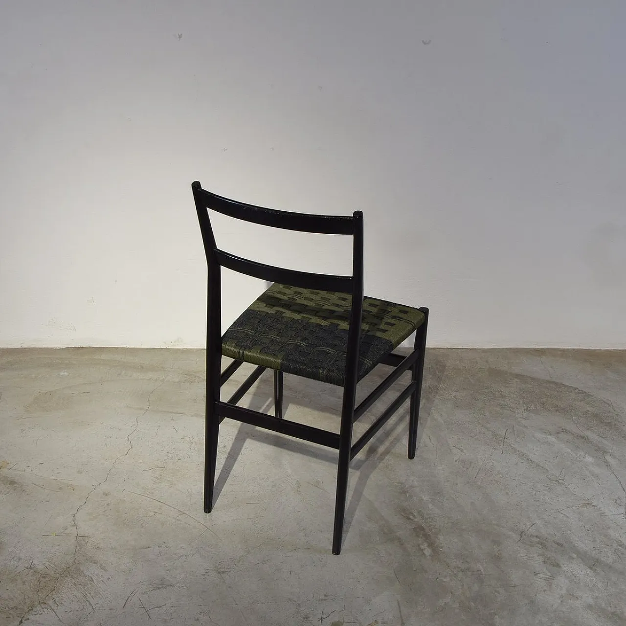 Leggera chair in black lacquered Ash by Gio Ponti for Cassina, 1950s 7
