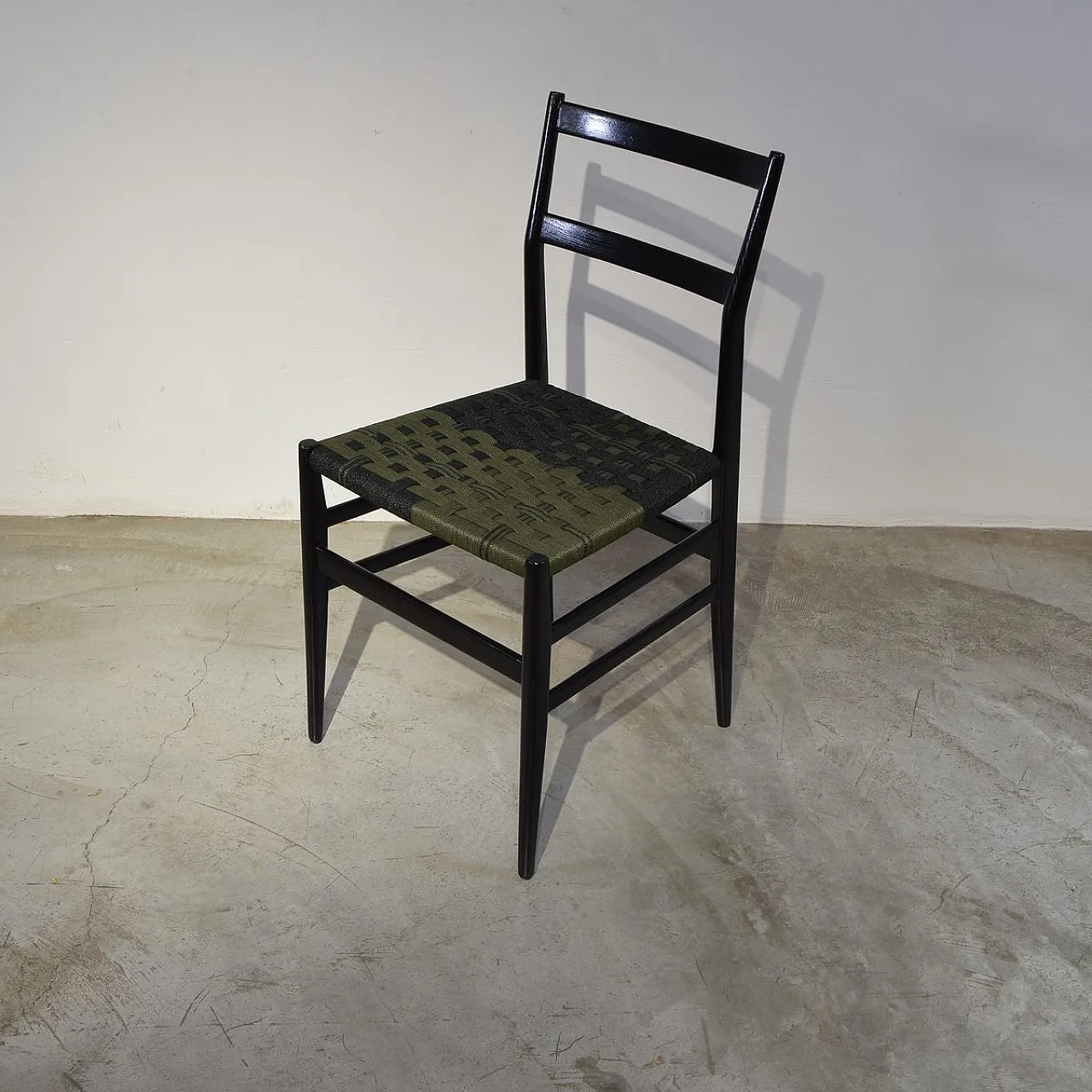 Leggera chair in black lacquered Ash by Gio Ponti for Cassina, 1950s 10