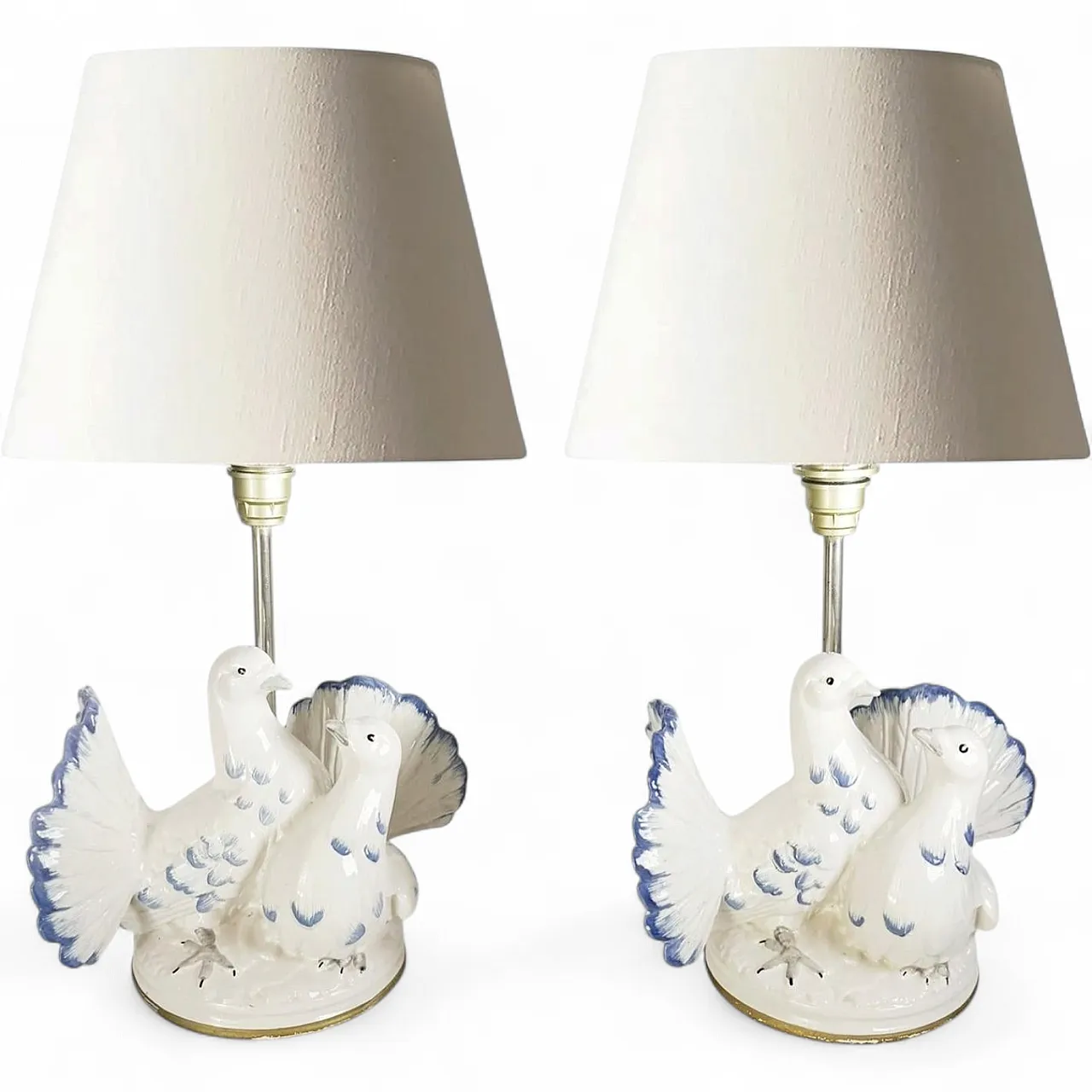 Pair of ceramic table lamps, 1970s 15