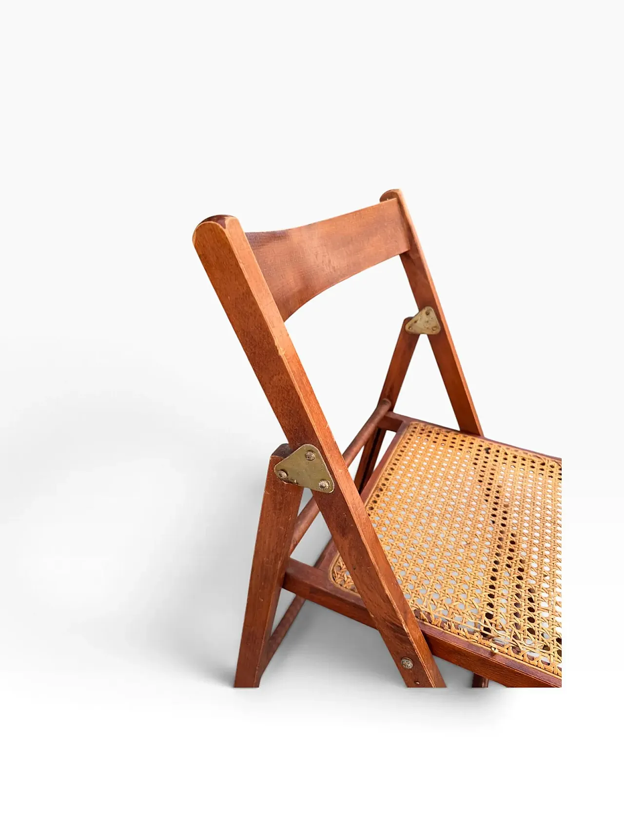 Pair of Habitat wooden and rattan chairs, 1980s 8