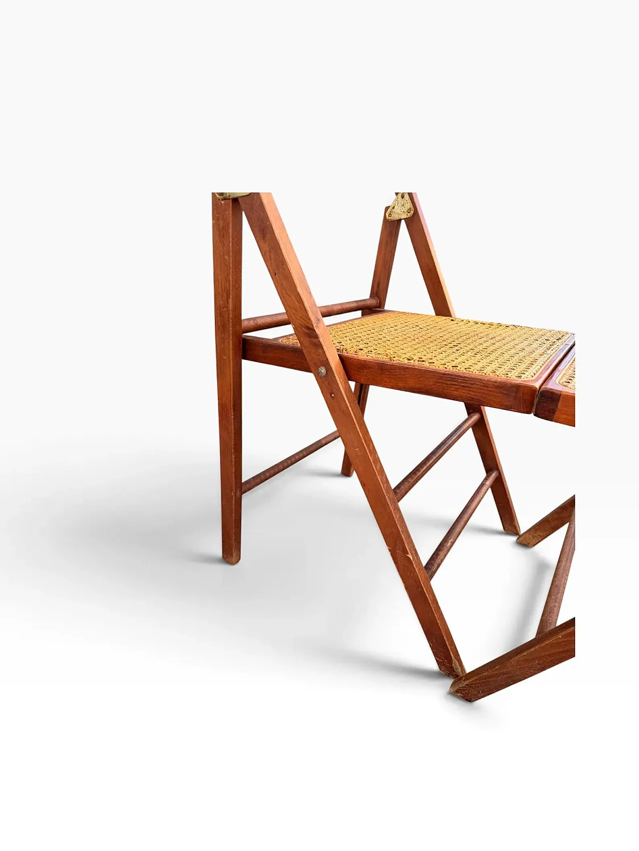 Pair of Habitat wooden and rattan chairs, 1980s 9