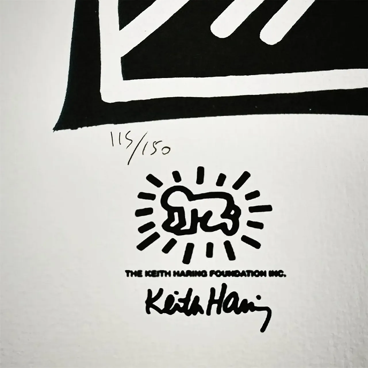 Keith Haring limited edition lithograph numbered in pencil, 1990s 5