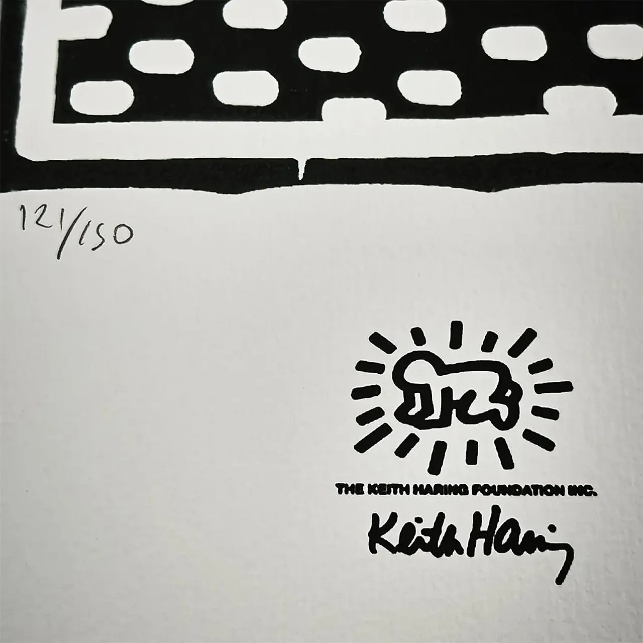 Keith Haring limited edition lithograph numbered in pencil, 1990s 5