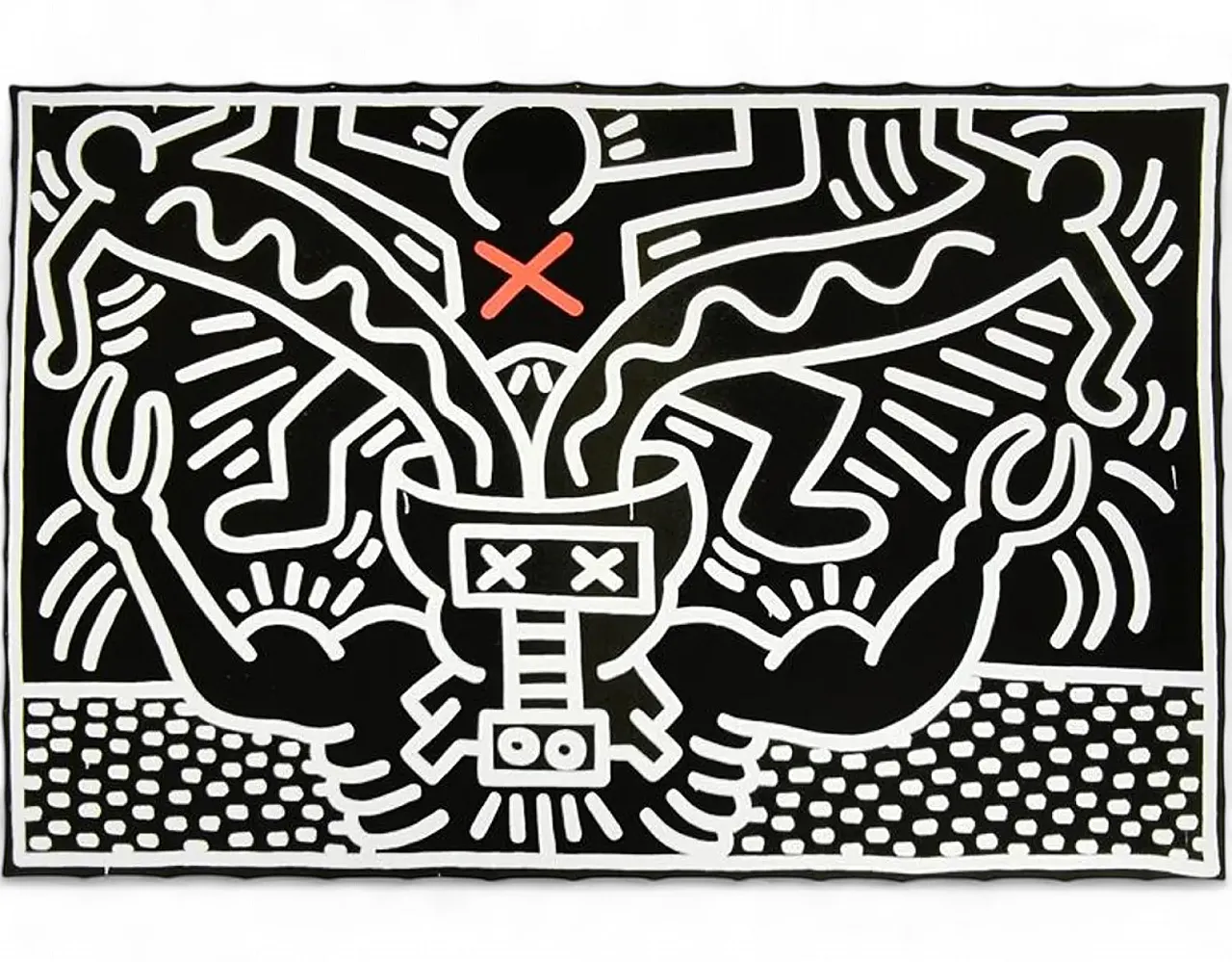 Keith Haring limited edition lithograph numbered in pencil, 1990s 8