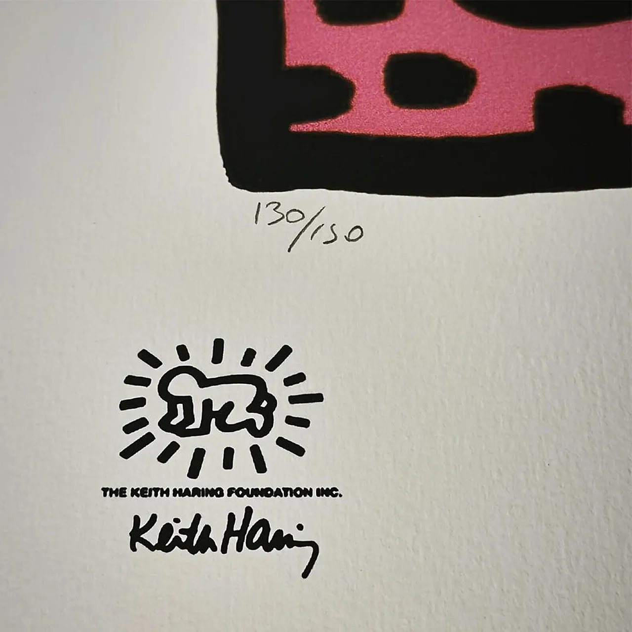 Keith Haring limited edition lithograph numbered in pencil, 1990s 4
