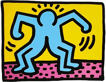 Keith Haring limited edition lithograph numbered in pencil, 1990s