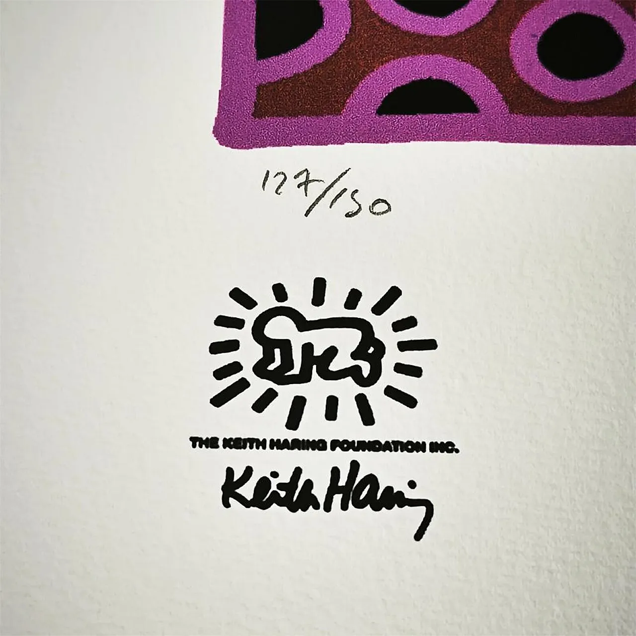 Keith Haring limited edition lithograph numbered, 1990s 4