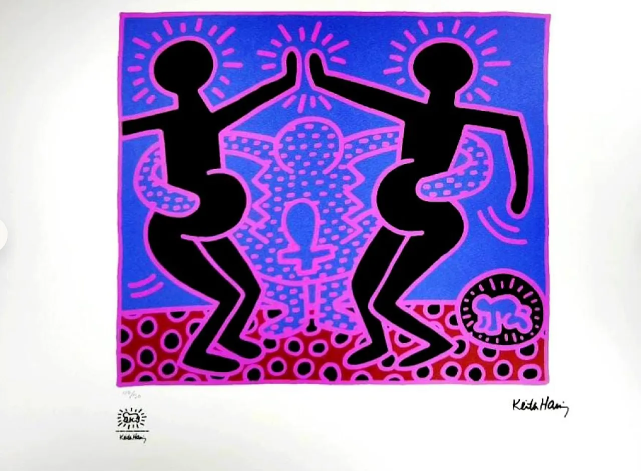 Keith Haring limited edition lithograph numbered, 1990s 7