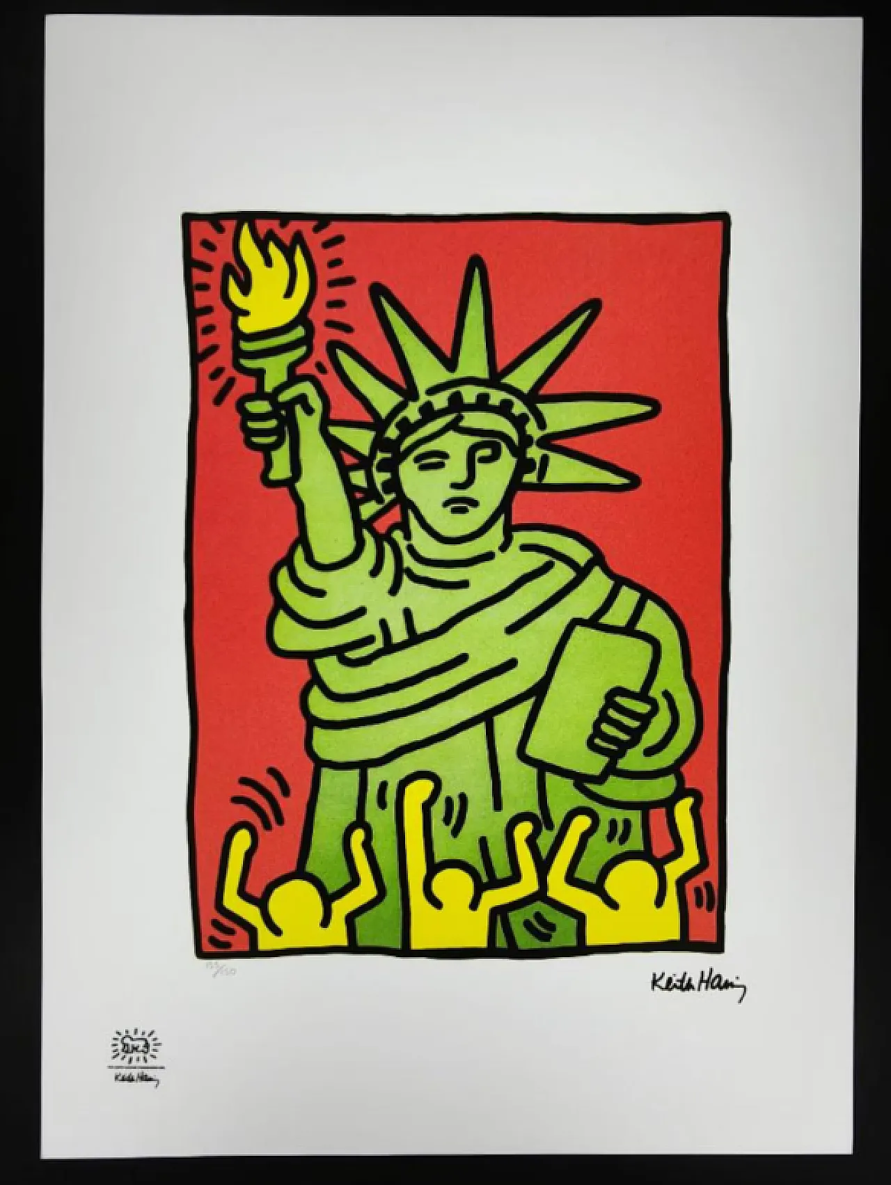 Keith Haring limited edition lithograph numbered, 1990s 1