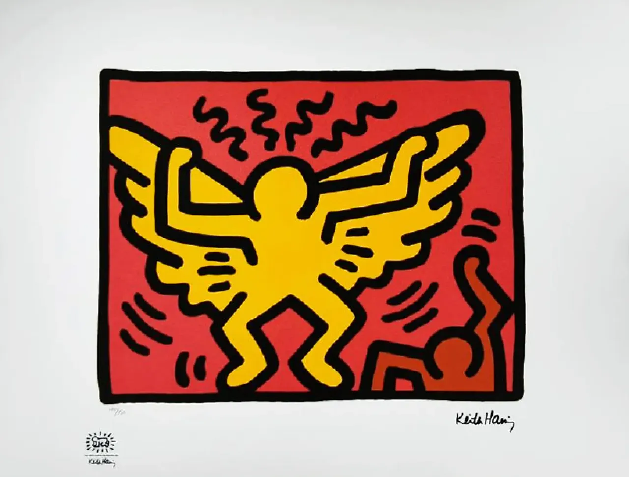 Keith Haring limited edition lithograph numbered, 1990s 1
