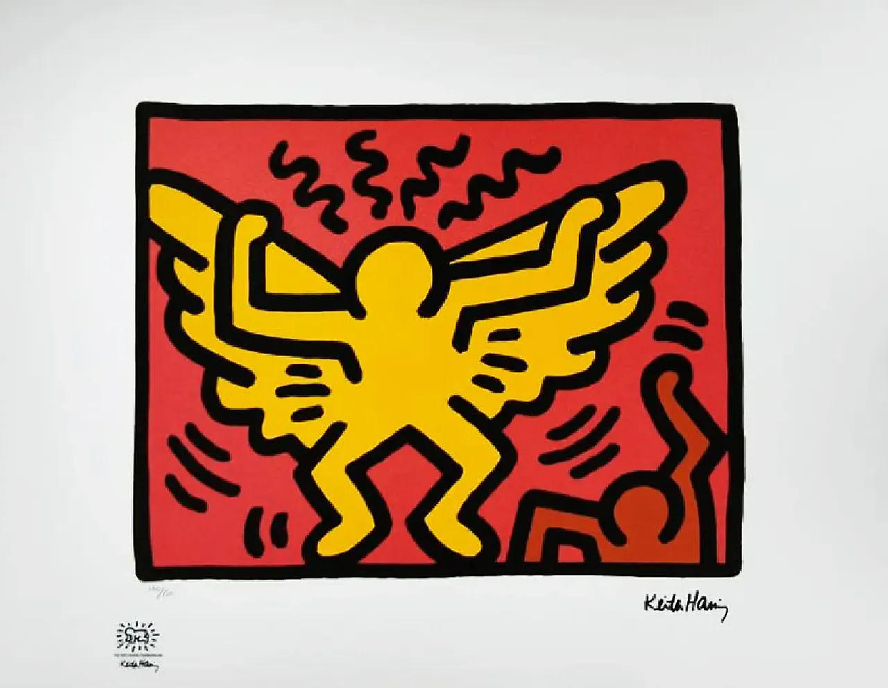 Keith Haring limited edition lithograph numbered, 1990s 1