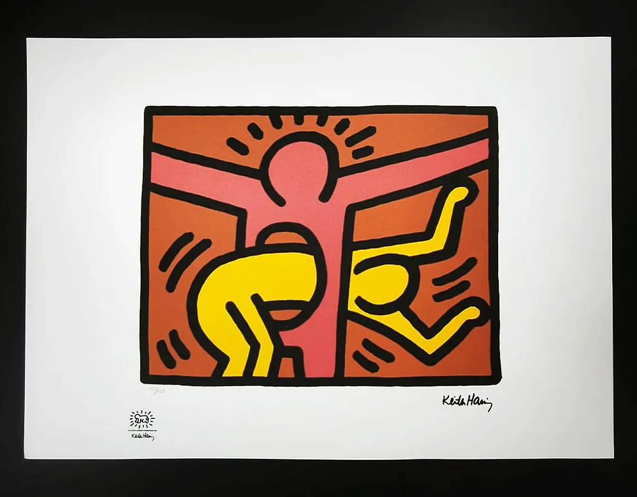 Keith Haring limited edition lithograph numbered, 1990s 1