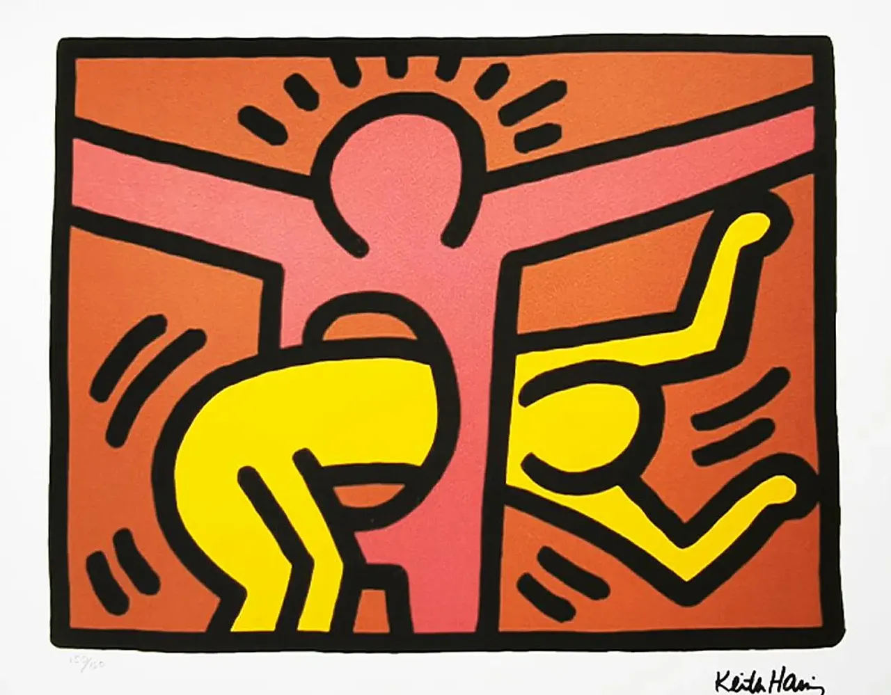 Keith Haring limited edition lithograph numbered, 1990s 2