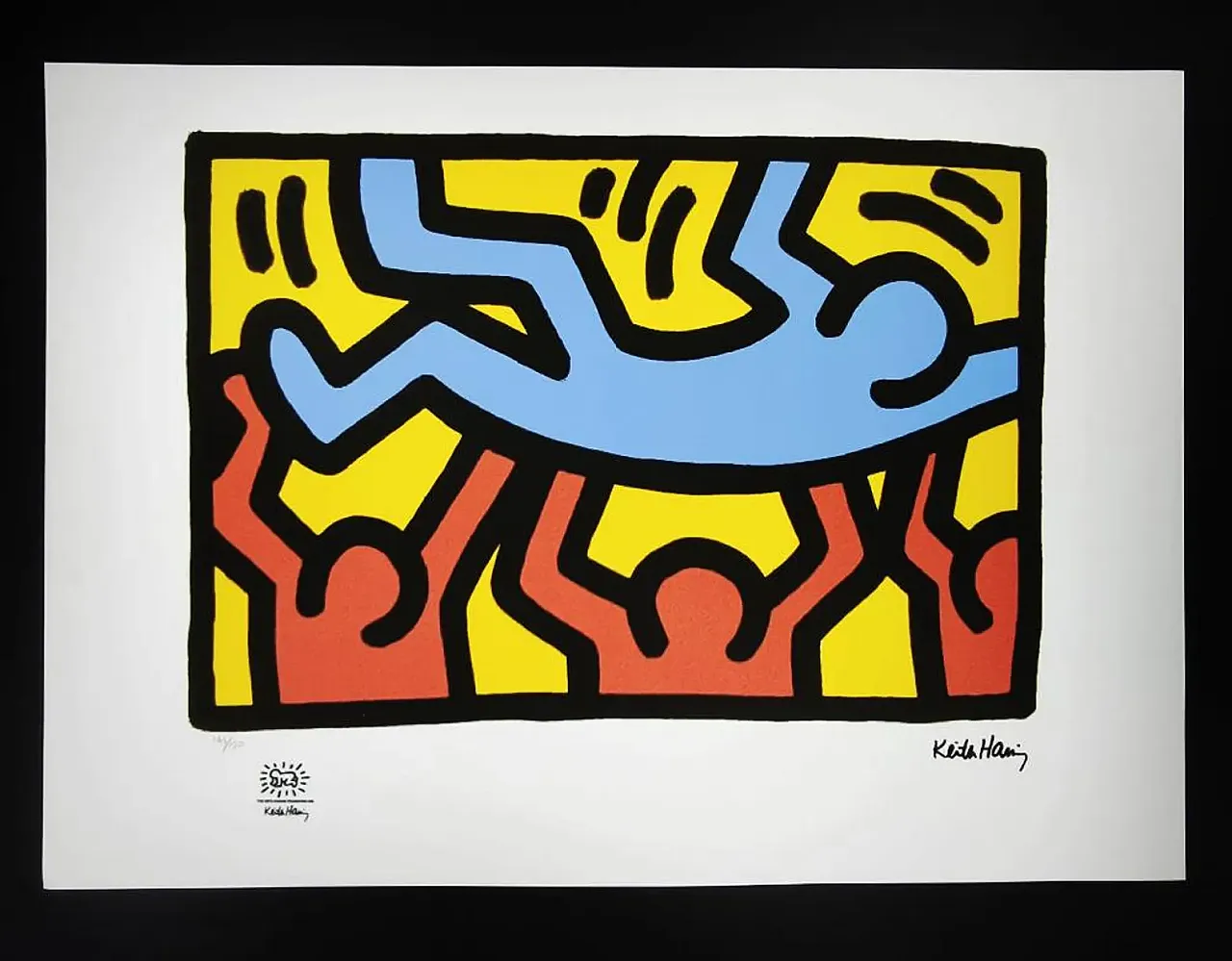 Keith Haring limited edition lithograph numbered, 1990s 1