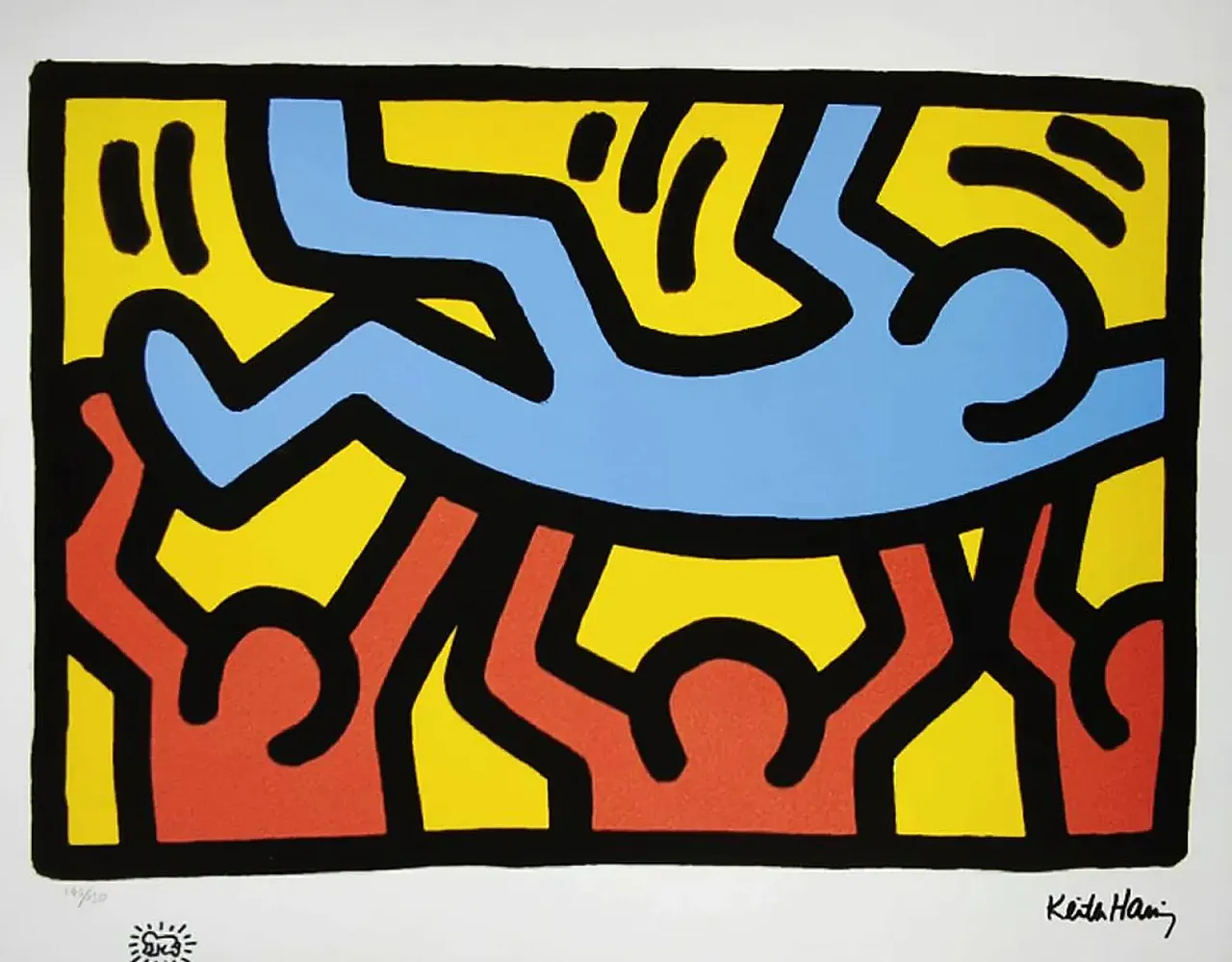 Keith Haring limited edition lithograph numbered, 1990s 2