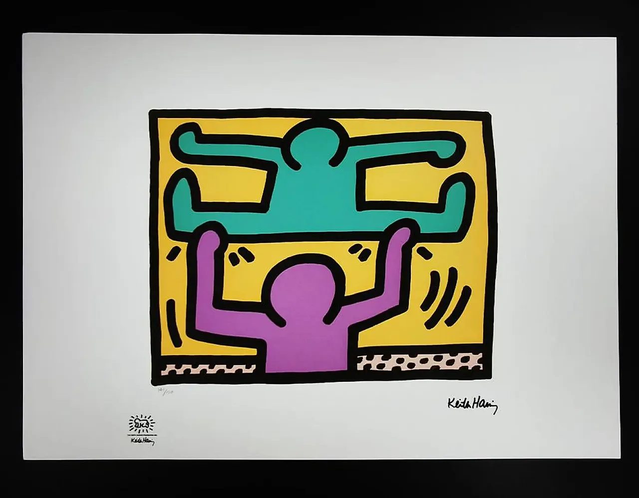 Keith Haring limited edition lithograph numbered, 1990s 1