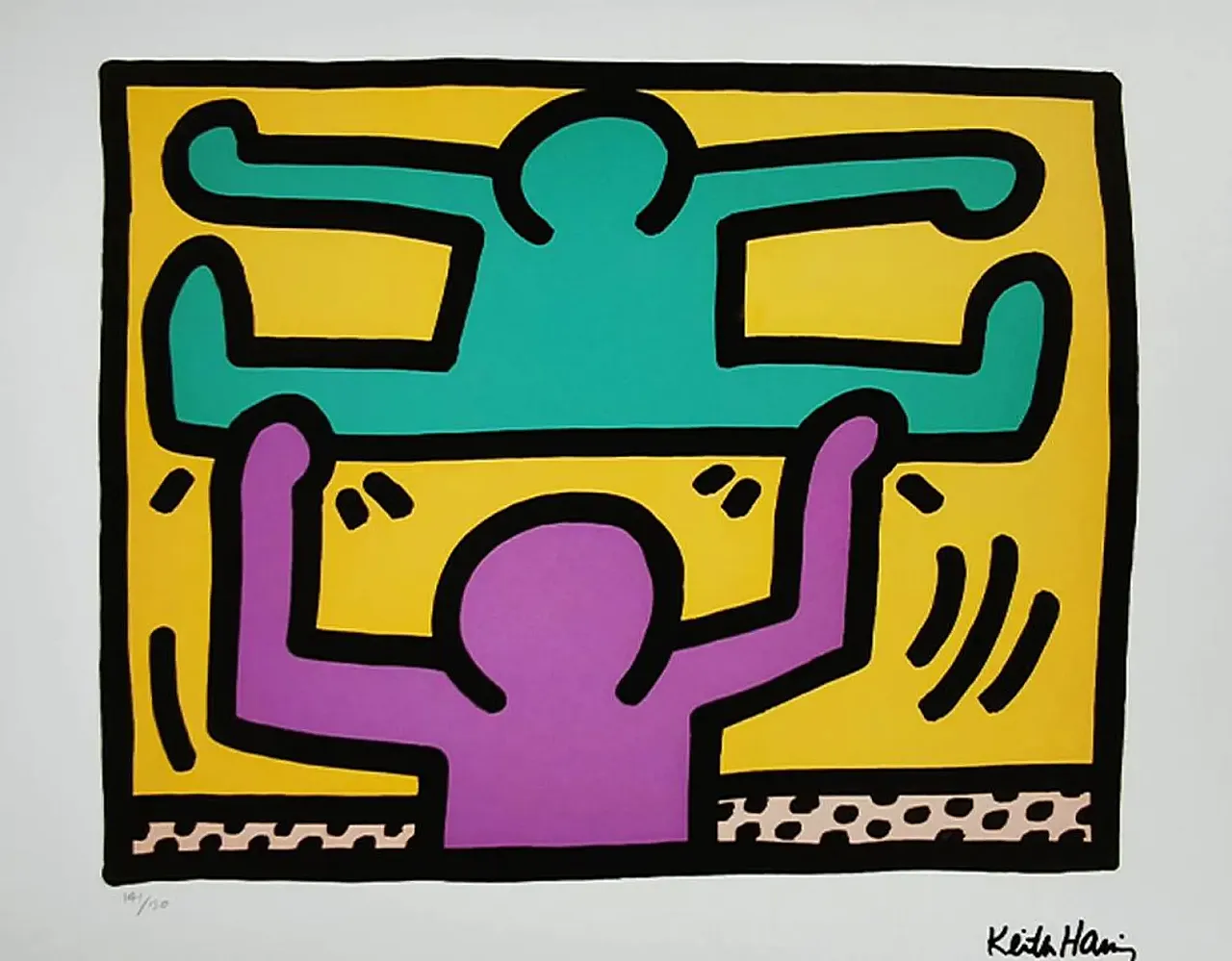 Keith Haring limited edition lithograph numbered, 1990s 2