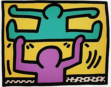 Keith Haring limited edition lithograph numbered, 1990s