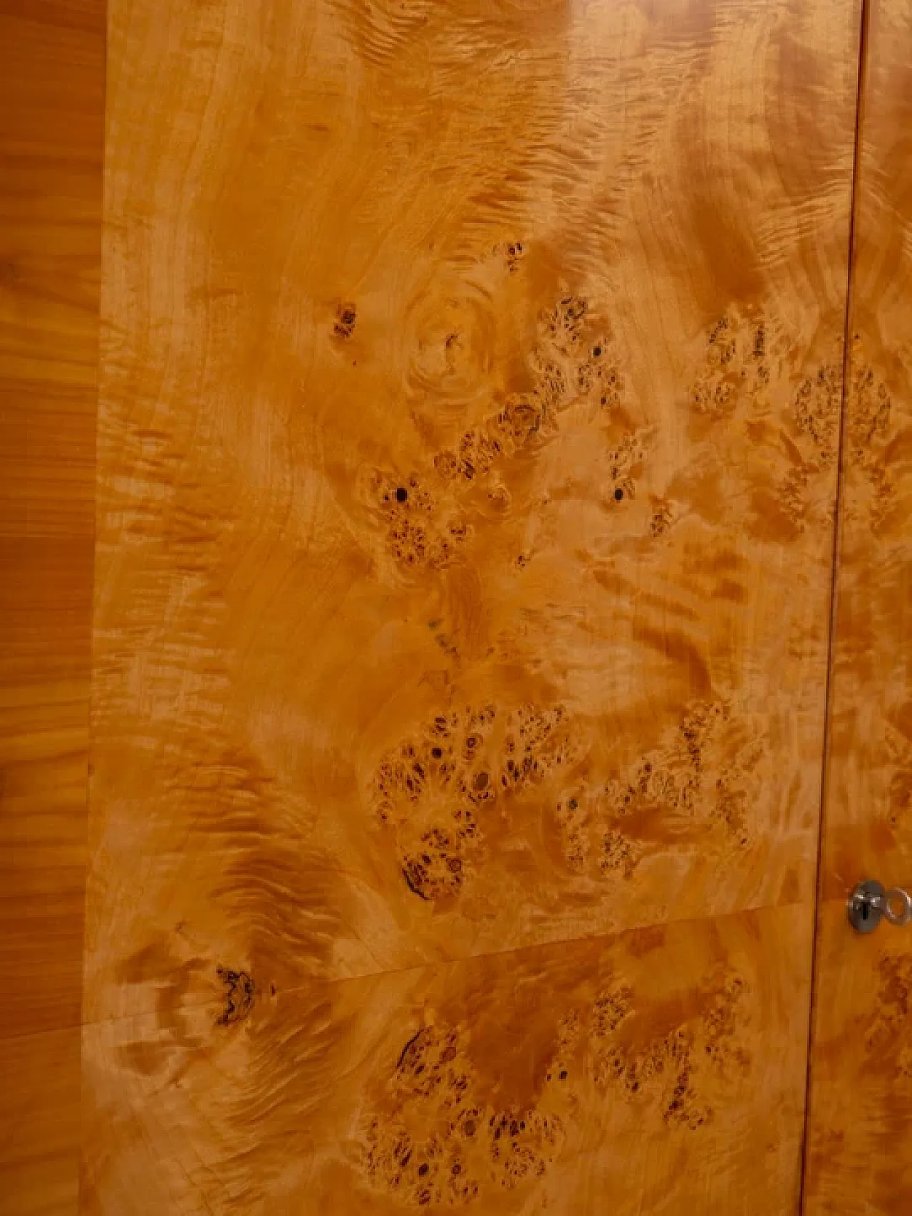 Armadio guardaroba di metà secolo in legno di radica, '900 12