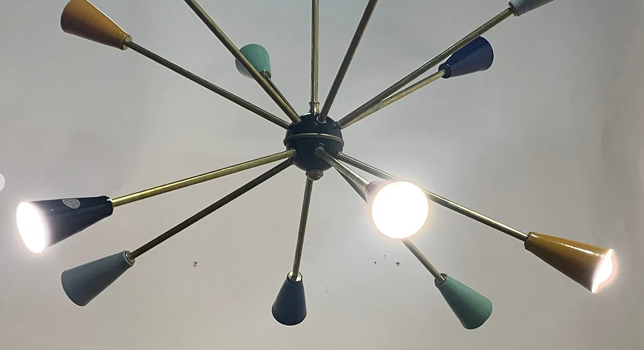 Sputnik pendant lamp by Stilnovo, 1950s 10