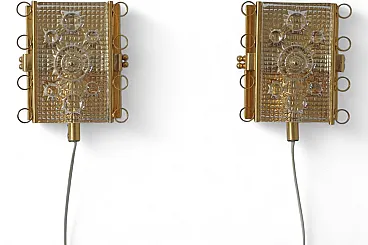 Pair of Swedish wall sconces, 1960s