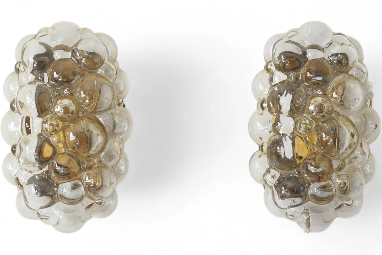 Pair of Mid-Century Modern bubble sconce by Helena Tynell, 1960s 6
