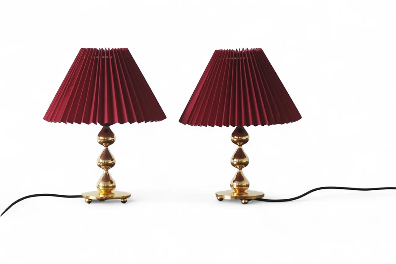 Pair of teardrop table lamps by Hugo Asmussen, 1970s 5