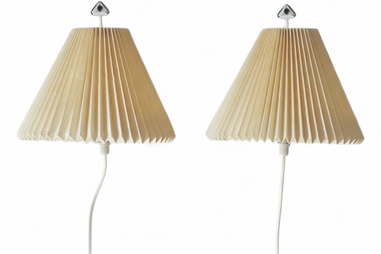 Pair of Model 203 wall lights by Henning Seidelin for Le Klint, 1960s 7