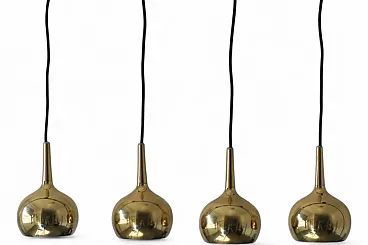 4 Pendant ball lamps from Frandsen Lighting, 1970s