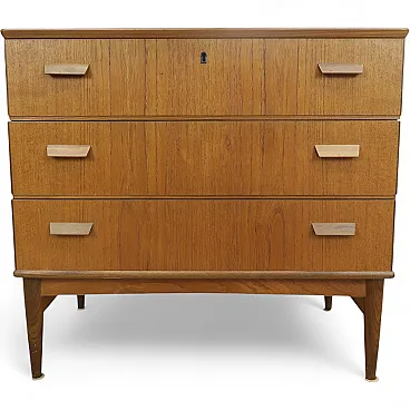 Danish teak three-drawer chest of drawers, 1960s