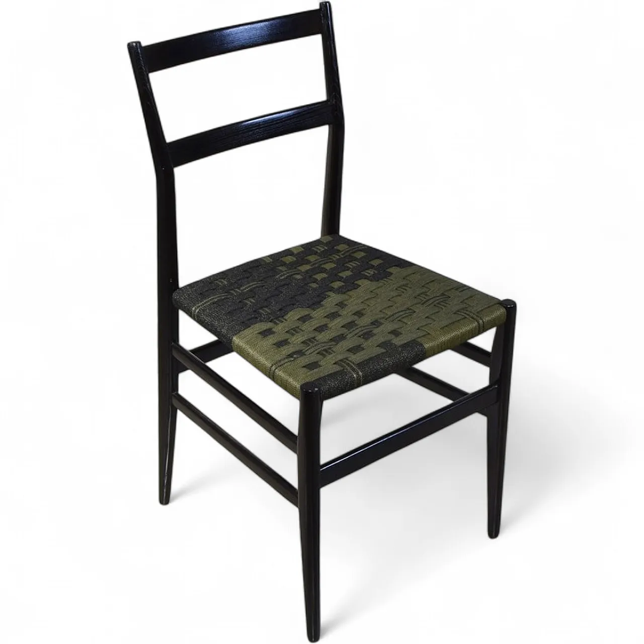 Leggera chair in black lacquered Ash by Gio Ponti for Cassina, 1950s 13