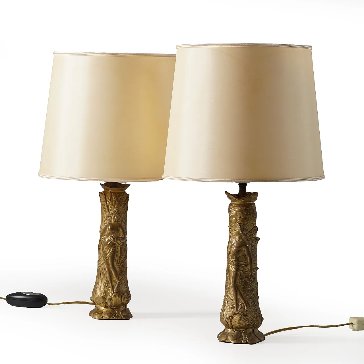 Pair of Art Nouveau table lamps, Paul Louchet, France, ca. 1900s 1