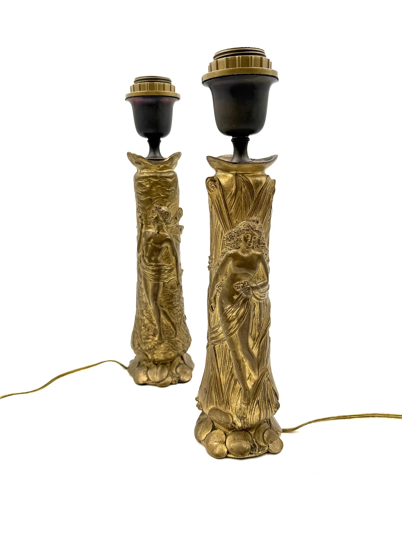 Pair of Art Nouveau table lamps, Paul Louchet, France, ca. 1900s 4