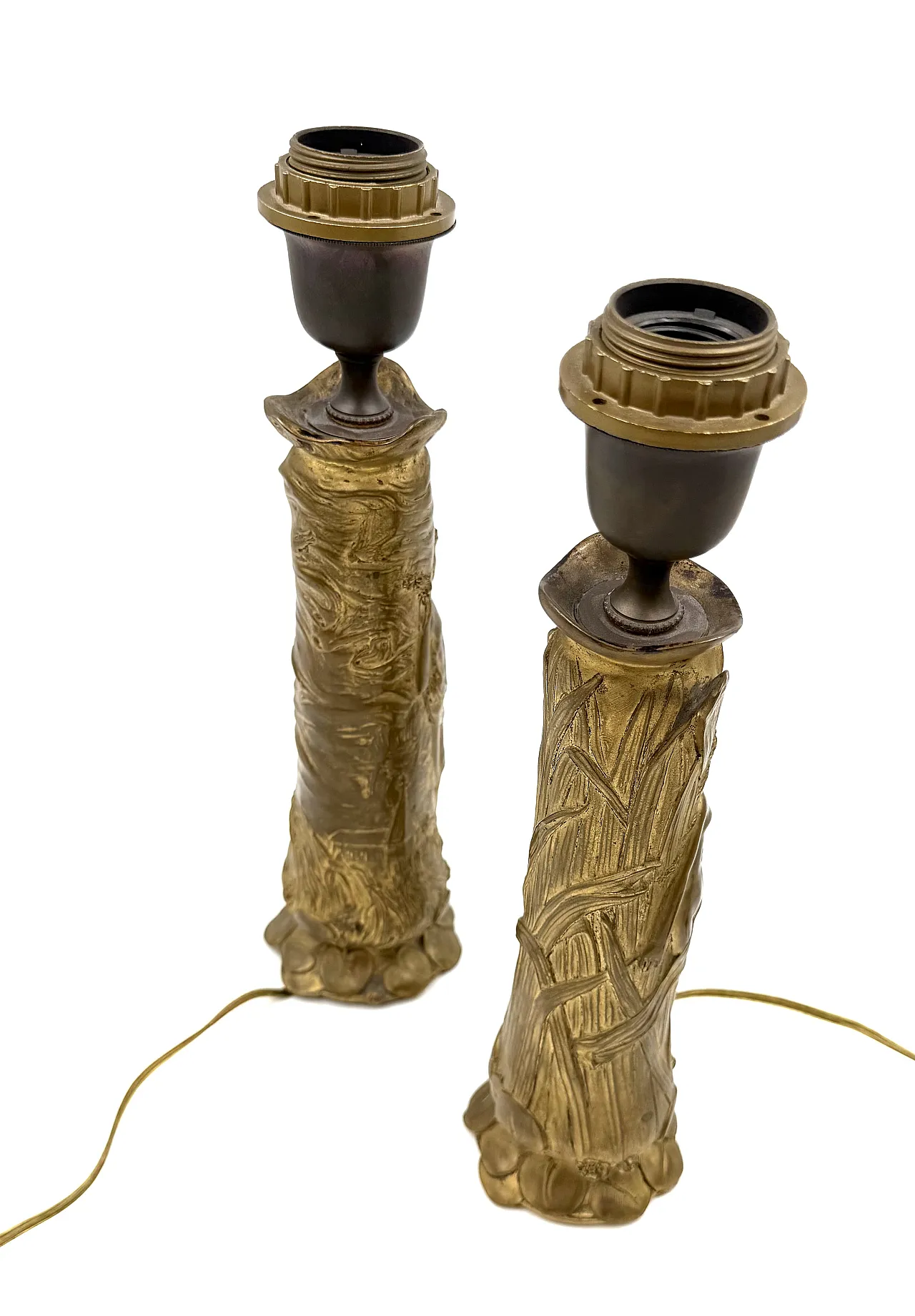 Pair of Art Nouveau table lamps, Paul Louchet, France, ca. 1900s 10