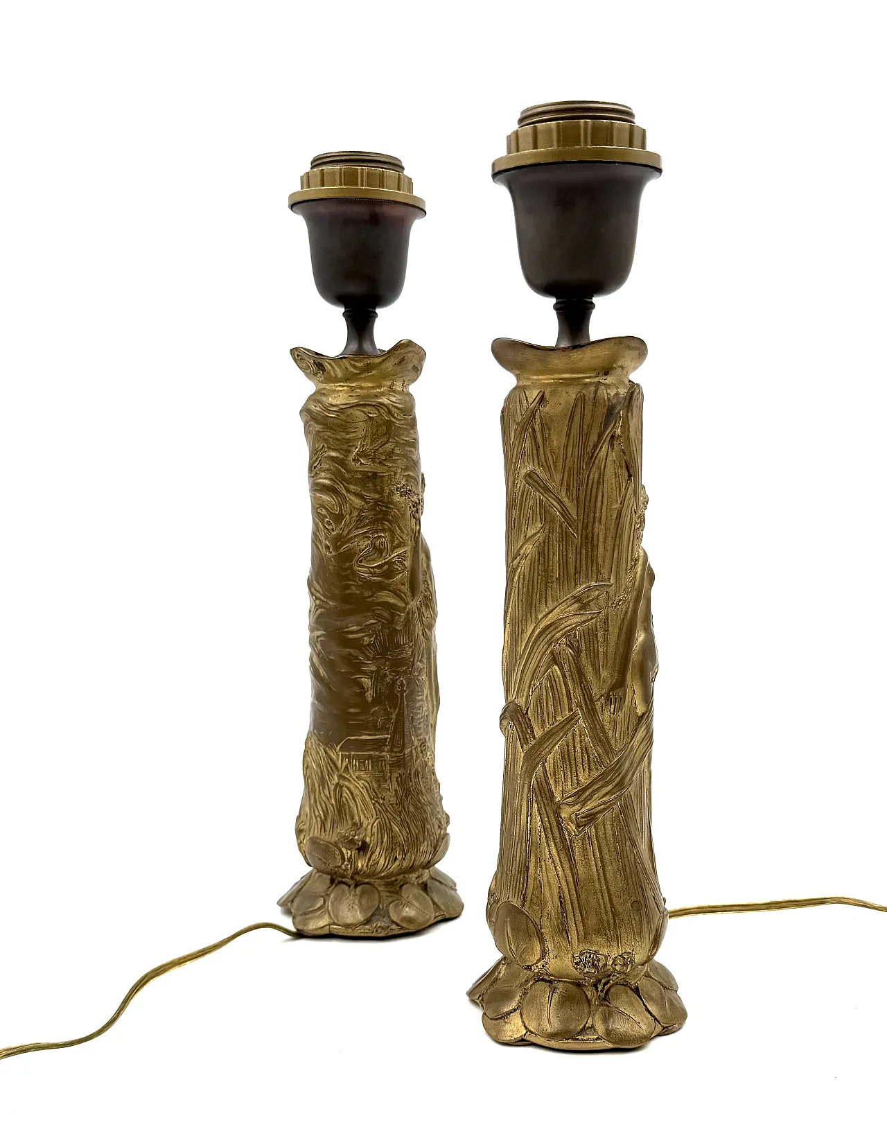 Pair of Art Nouveau table lamps, Paul Louchet, France, ca. 1900s 11