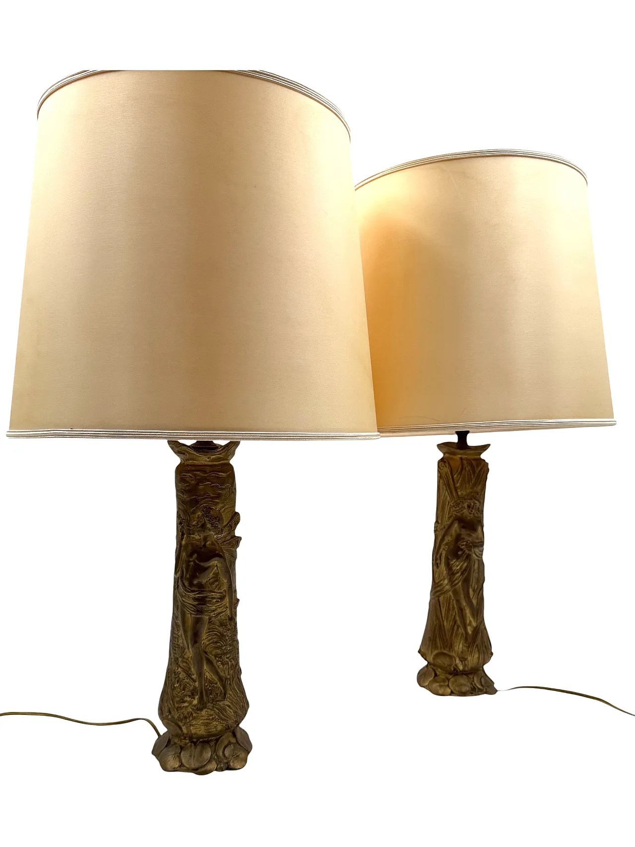 Pair of Art Nouveau table lamps, Paul Louchet, France, ca. 1900s 18