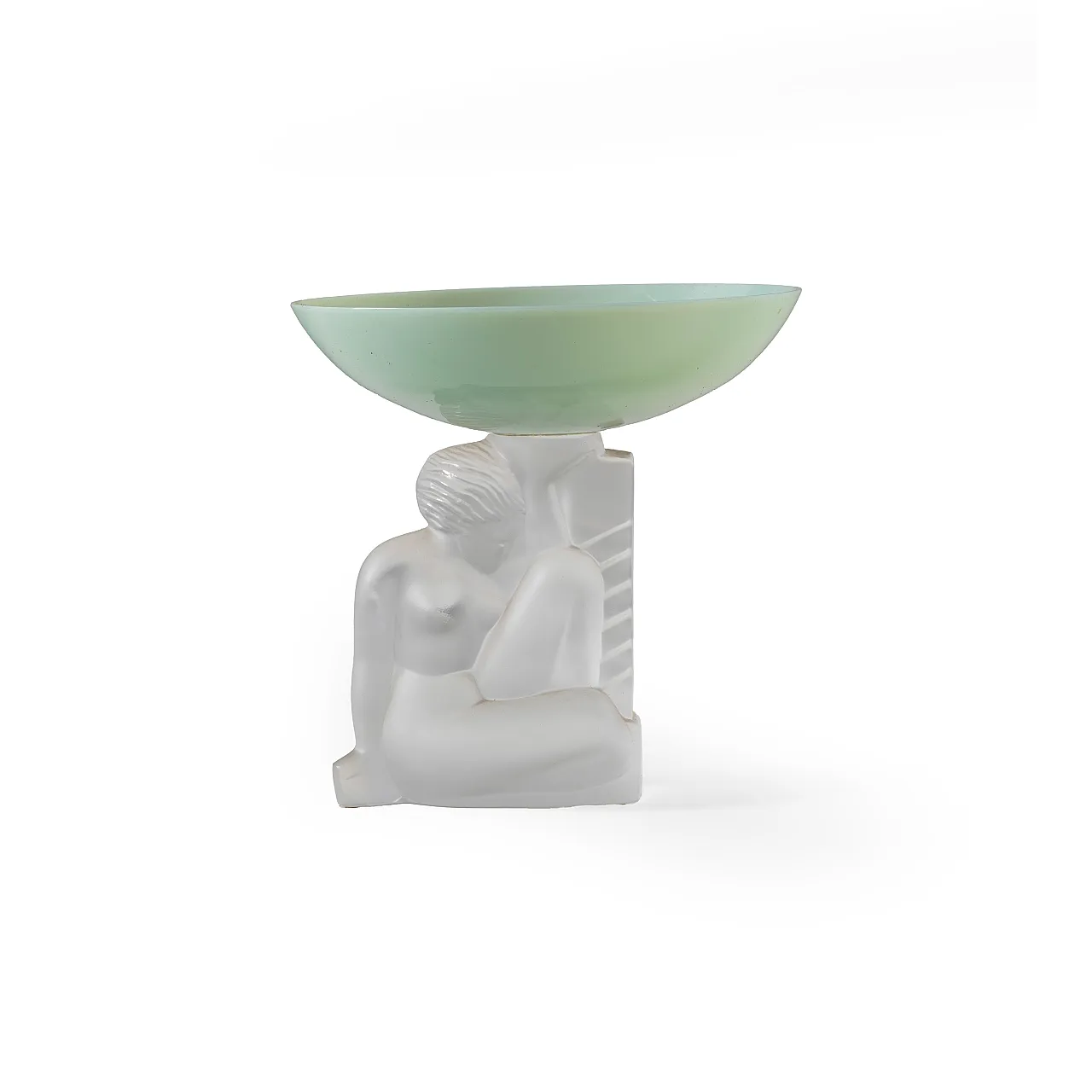 Art Deco crystal cake stand, Cristal Sèvres, France, circa 1930s 3